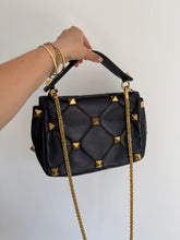 Load image into Gallery viewer, Valentino Garavani Roman Stud medium quilted-leather shoulder bag
