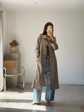 Load image into Gallery viewer, Asos Check Trench Coat