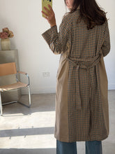 Load image into Gallery viewer, Asos Check Trench Coat