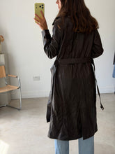 Load image into Gallery viewer, Massimo Dutti Leather Trench Coat