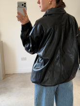 Load image into Gallery viewer, Bershka Faux Leather Bomber Jacket