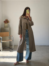 Load image into Gallery viewer, Asos Check Trench Coat