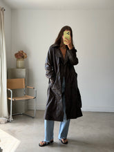 Load image into Gallery viewer, Massimo Dutti Leather Trench Coat