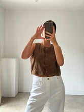 Load image into Gallery viewer, Sezane Suede Waistcoat NEW