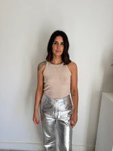 Load image into Gallery viewer, Jigsaw Leather Silver Trousers