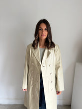 Load image into Gallery viewer, Vintage Leather Trench Coat