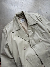 Load image into Gallery viewer, Vintage Leather Trench Coat