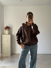Load image into Gallery viewer, Vintage Leather Bomber Jacket