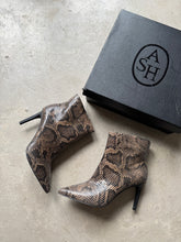 Load image into Gallery viewer, Ash Heeled Snakeskin Boots - UK 6
