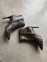 Load image into Gallery viewer, Ash Heeled Snakeskin Boots - UK 6