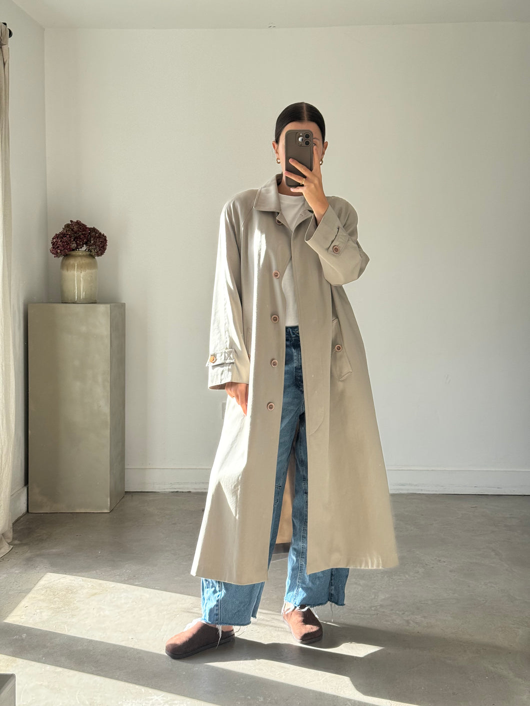 Vintage Wool Trench Coat