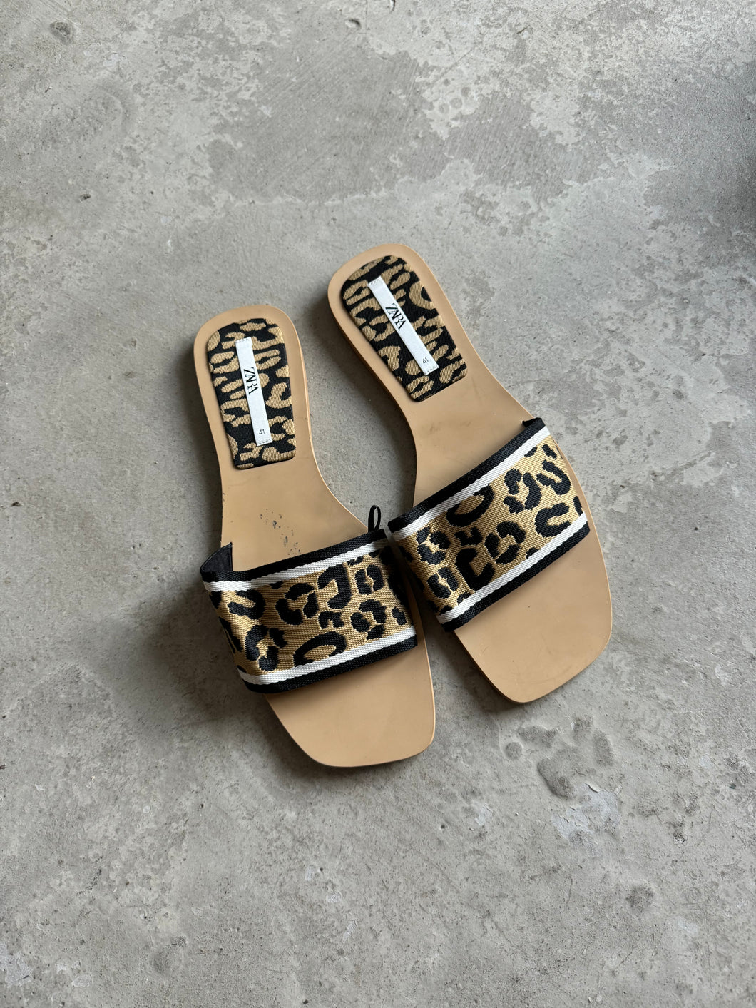 Zara Leopard Sandals - UK 8