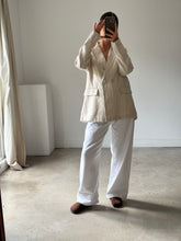 Load image into Gallery viewer, Mango Linen Pin Stripe Blazer NEW

