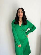 Load image into Gallery viewer, H&amp;M Satin Wrap Dress
