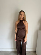 Load image into Gallery viewer, Asos Halter Neck Satin Jumpsuit
