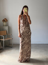 Load image into Gallery viewer, Zara Zebra Halter Neck Dress
