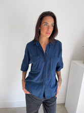 Load image into Gallery viewer, Vintage Navy Blouse
