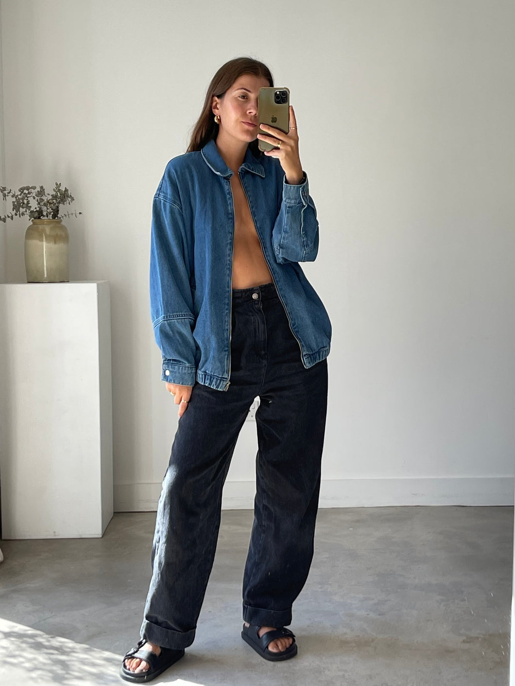 H&M Denim Harrington Jacket