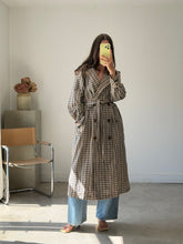 Load image into Gallery viewer, Asos Check Trench Coat
