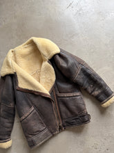 Load image into Gallery viewer, Vintage Sheepskin Aviator Jacket
