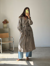 Load image into Gallery viewer, Asos Check Trench Coat
