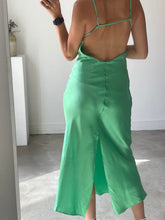 Load image into Gallery viewer, Zara Backless Satin Dress NEW

