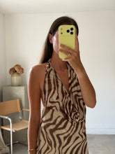 Load image into Gallery viewer, Zara Zebra Halter Neck Dress
