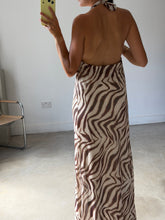 Load image into Gallery viewer, Zara Zebra Halter Neck Dress
