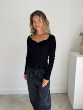 Load image into Gallery viewer, LVIR   Open-back Ribbed-knit Top
