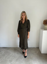 Load image into Gallery viewer, Ganni Striped Wrap Dress
