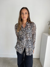 Load image into Gallery viewer, Massimo Dutti Snakeskin Blouse NEW
