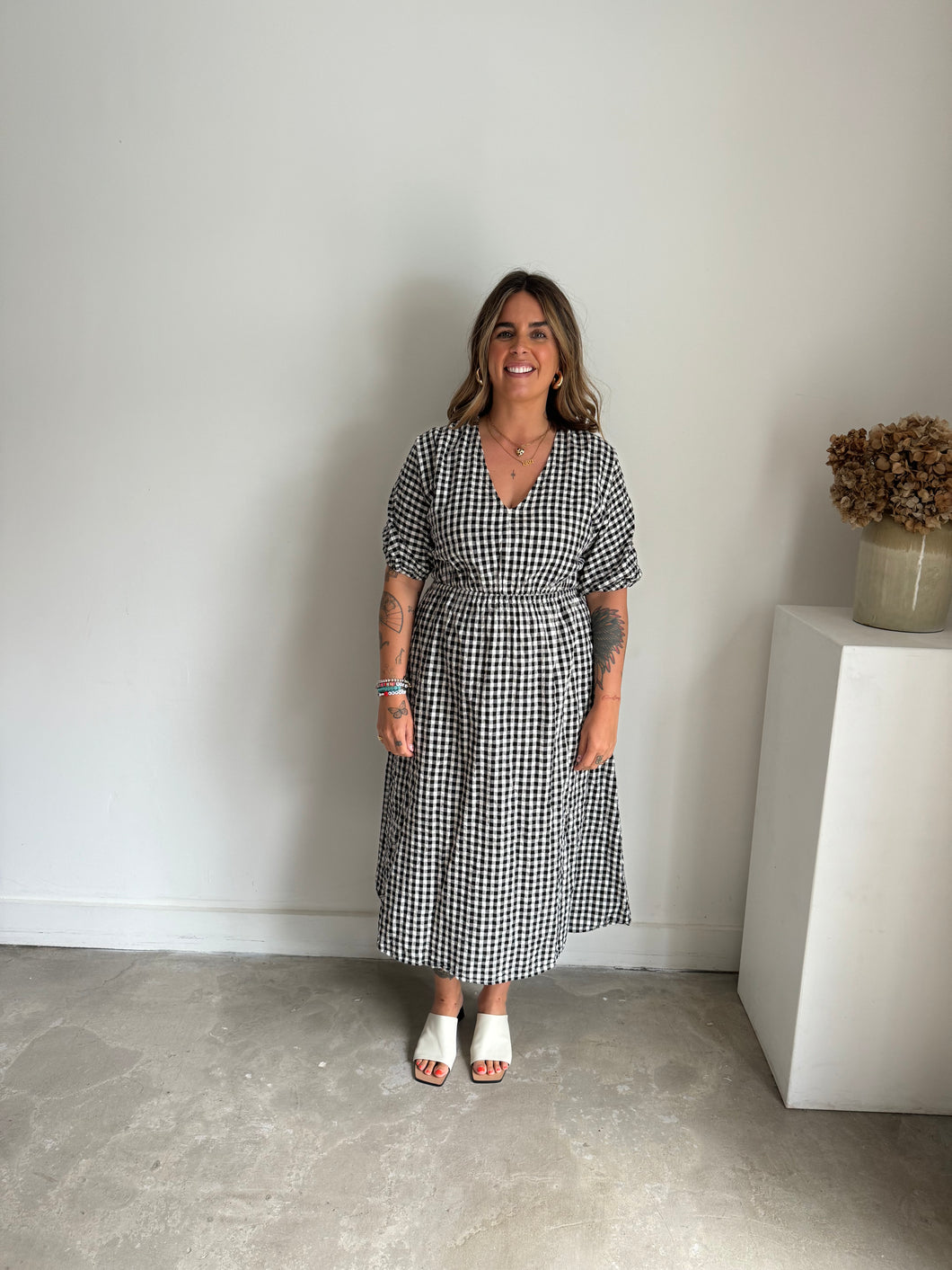 Mango Gingham Dress