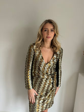 Load image into Gallery viewer, Sequin Gold Dress
