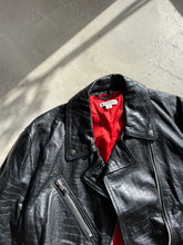 Load image into Gallery viewer, Whistles Leather Croc Biker Jacket
