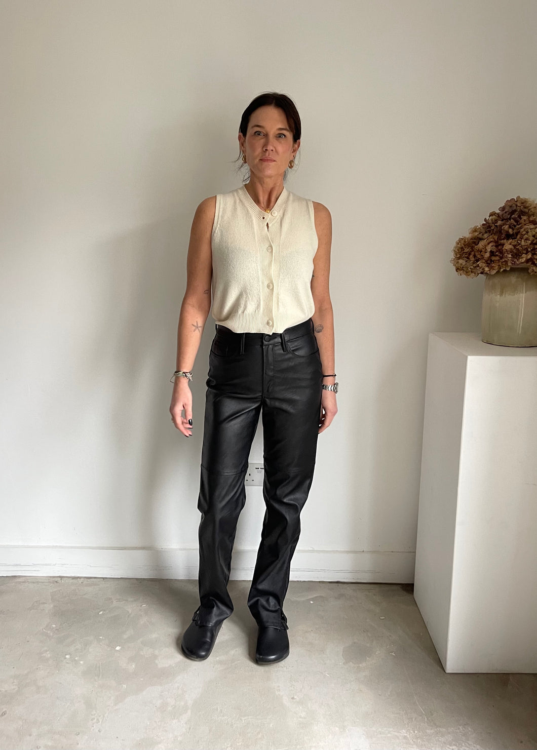 Good American Faux Leather Trousers NEW