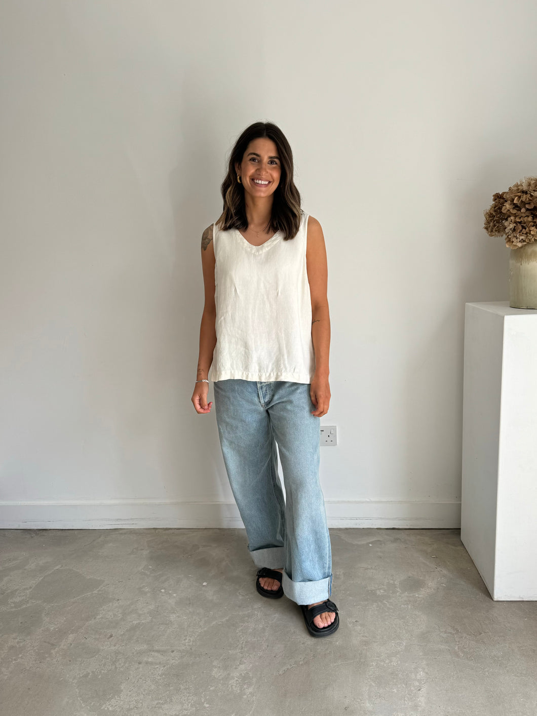 Oska Linen Top