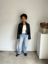 Load image into Gallery viewer, Vintage Cropped Leather Jacket
