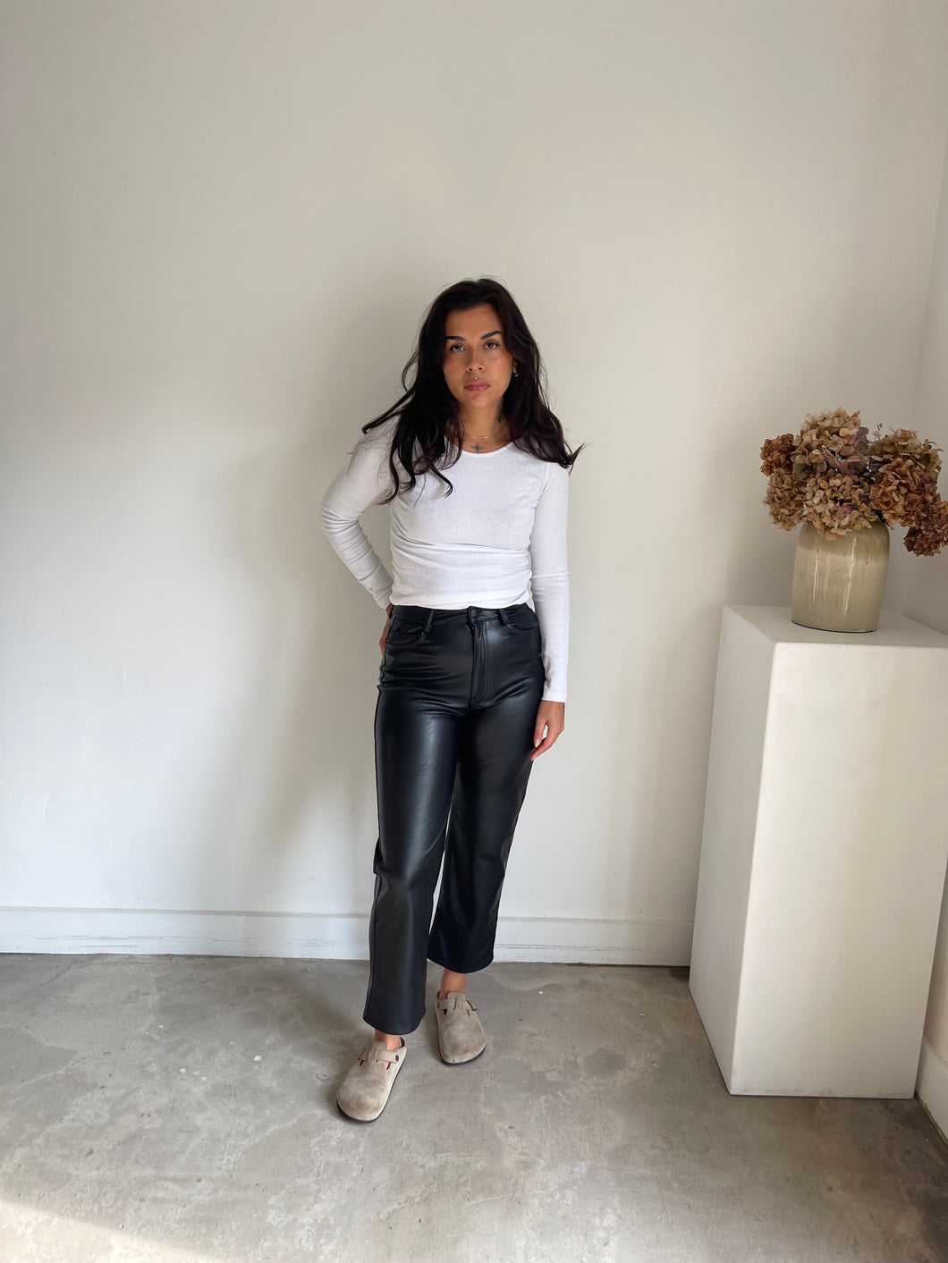 H&M Faux Leather Trousers