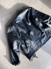 Load image into Gallery viewer, Vintage Real Leather Biker Jacket
