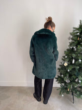 Load image into Gallery viewer, Diane Von Furstenberg Fur Green Coat
