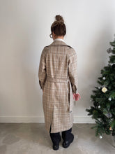 Load image into Gallery viewer, Topshop Checked Trench Coat
