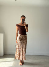 Load image into Gallery viewer, Free People Leopard Satin Skirt
