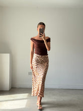Load image into Gallery viewer, Free People Leopard Satin Skirt
