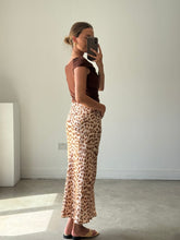 Load image into Gallery viewer, Free People Leopard Satin Skirt
