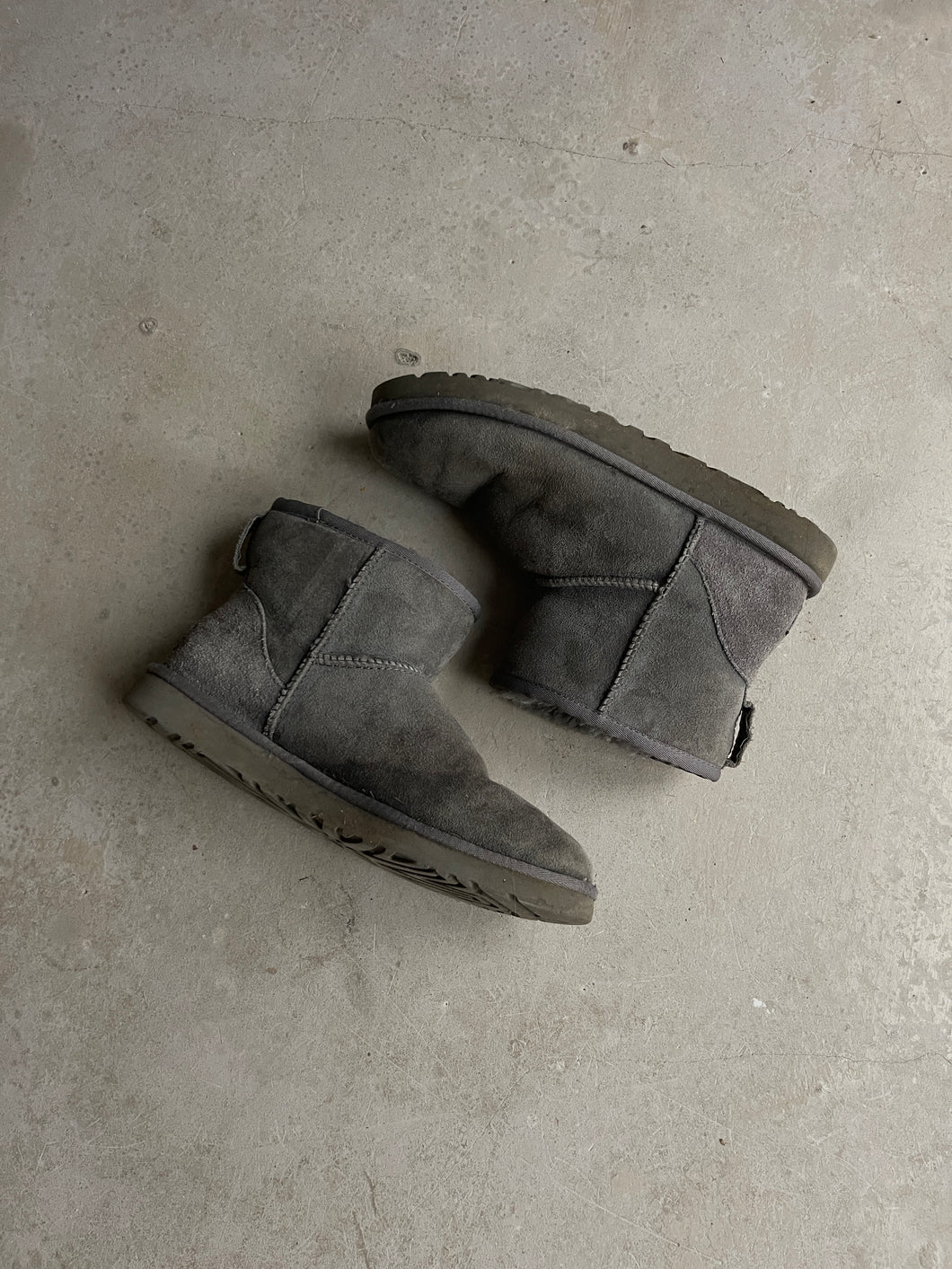 Grey Ankle Ugg Boots - UK 7.5