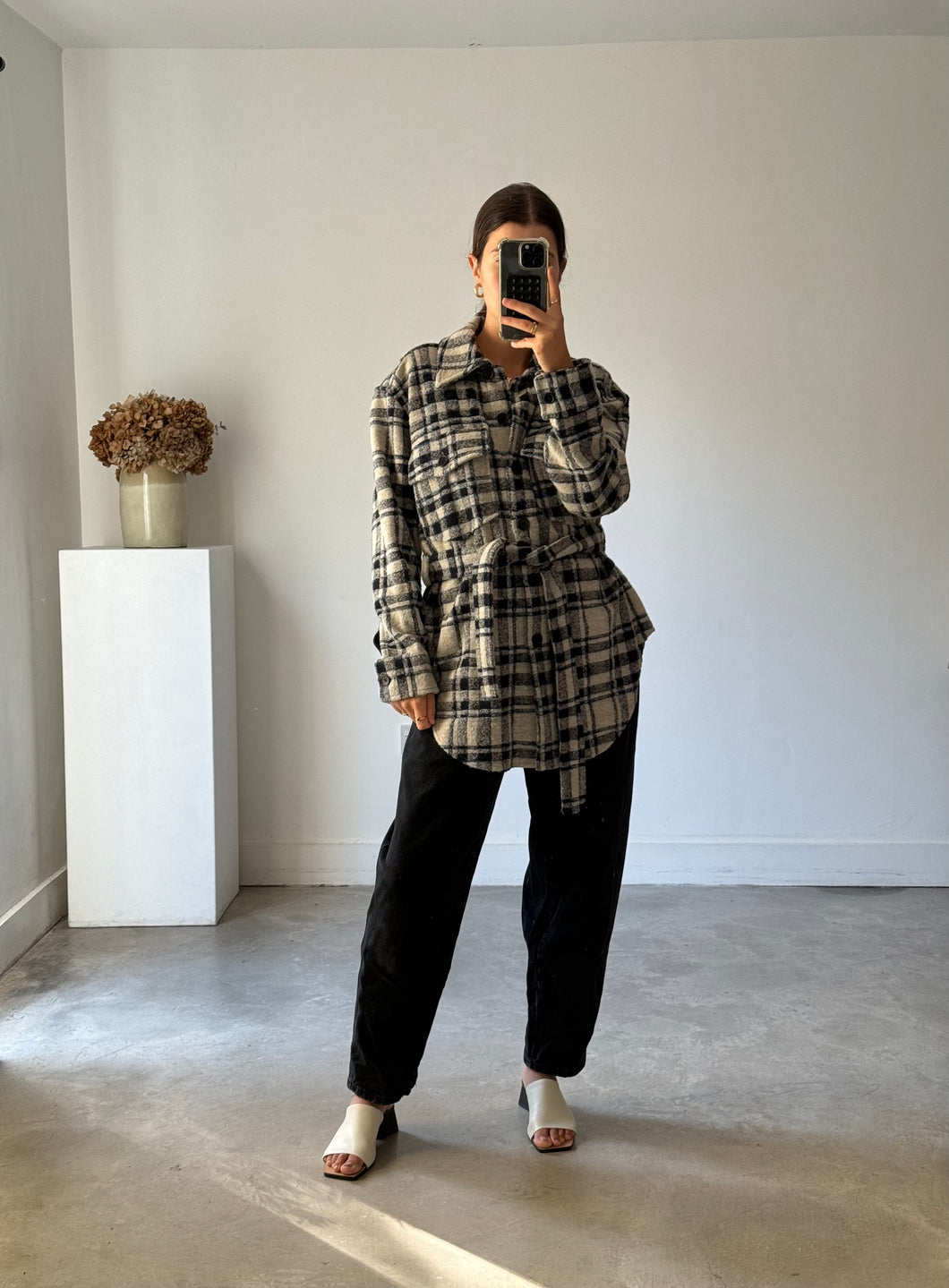 Arket Checked  Wool Blend Jacket