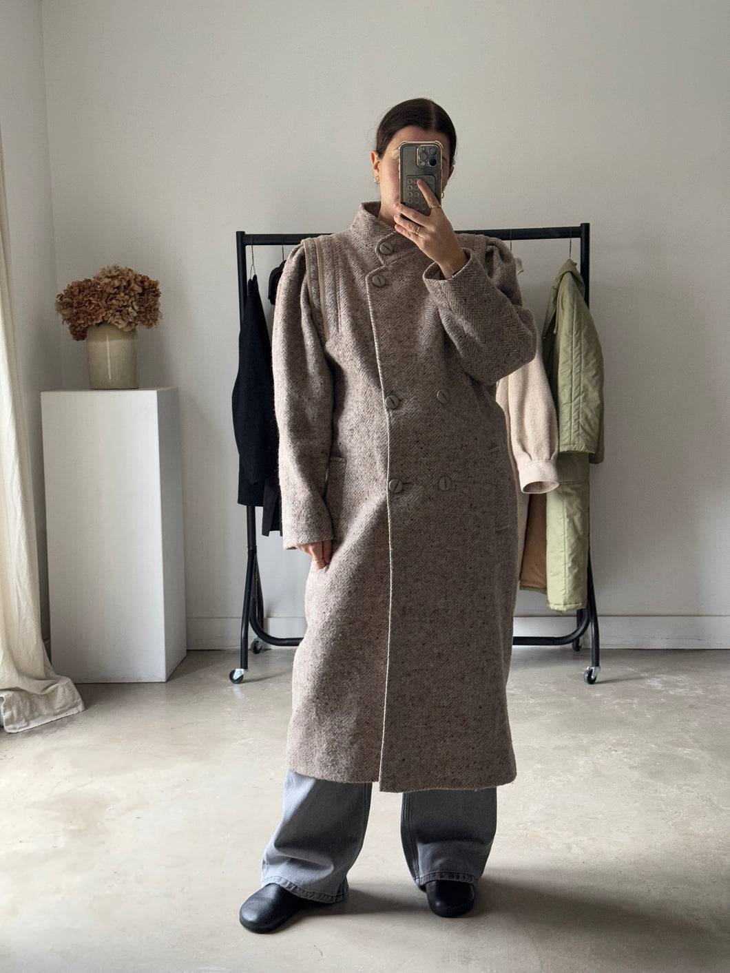 Vintage Herringbone Coat