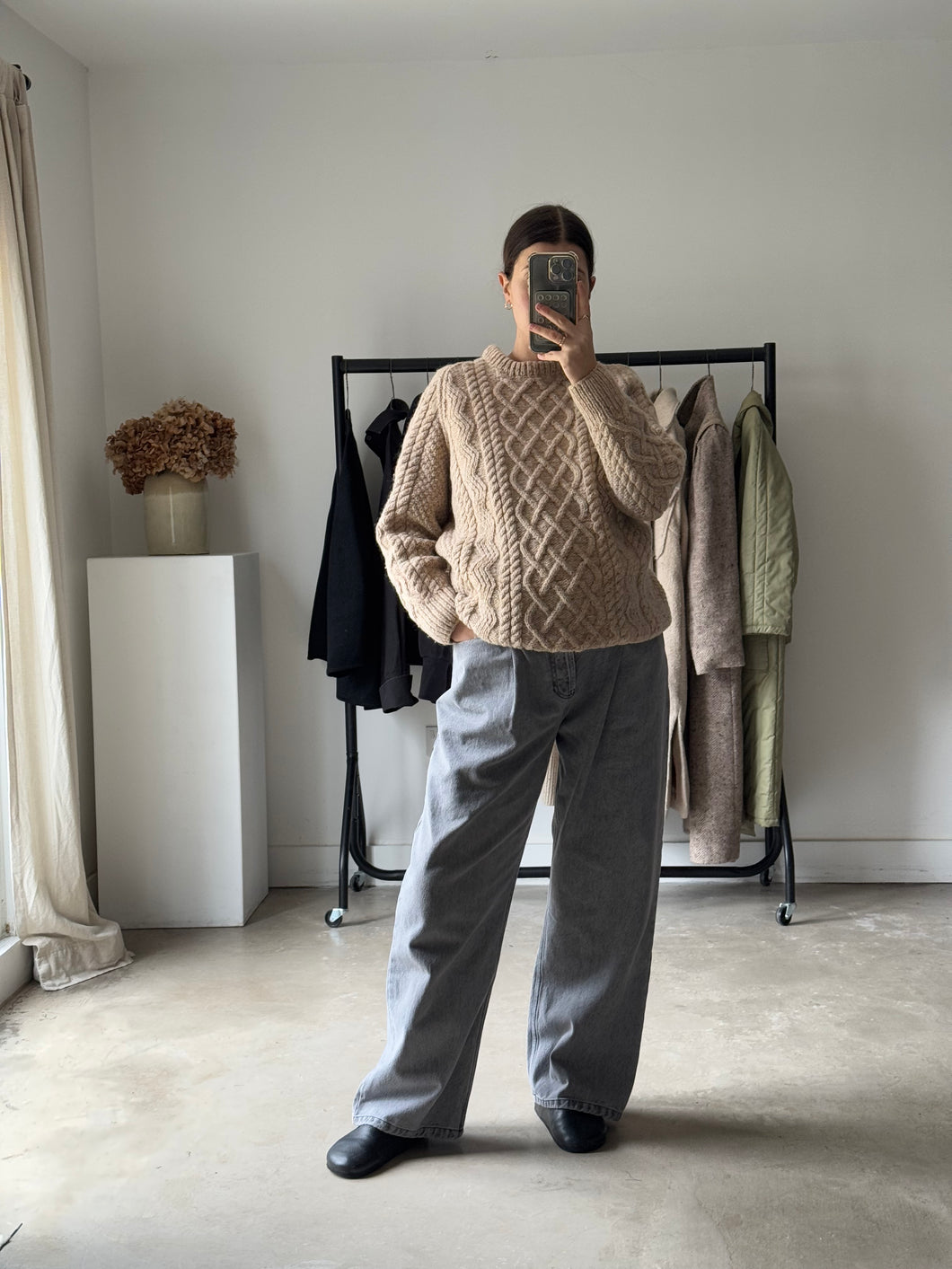 Vintage Cable Knit Wool Jumper