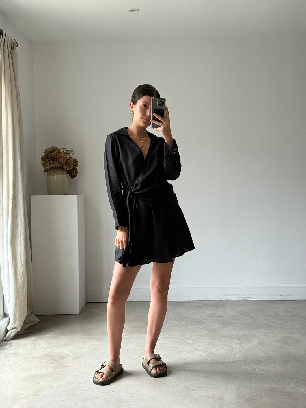 Monday Linen Wrap Dress