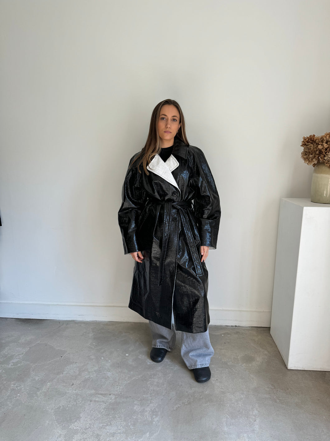 Dorothee Schumacher Patent Trench Coat